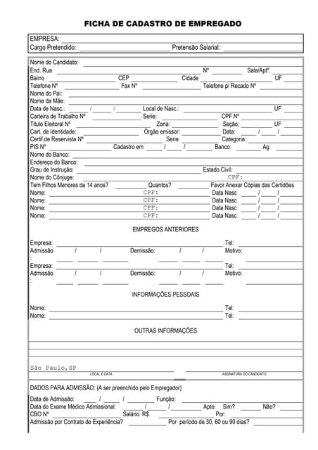 513 admissao de empregados