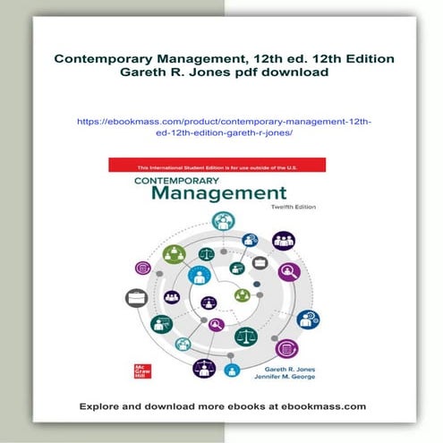 Contemporary Management, 12th ed. 12th Edition Gareth R. Jones