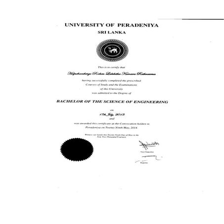 Degree Certificate Pdf