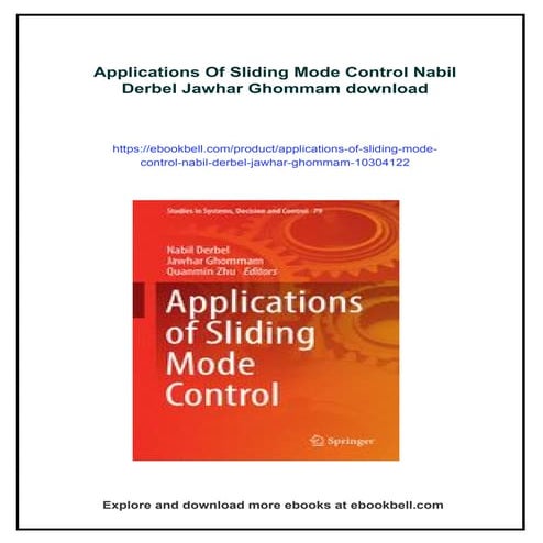 SLIDING MODE CONTROL AND ITS APPLICATION | PDF