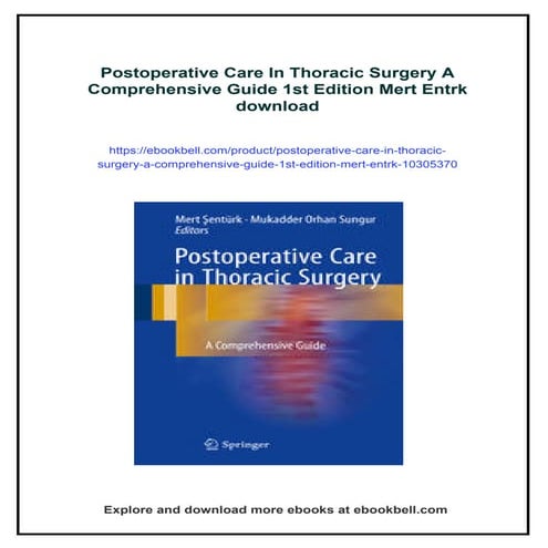 Postoperative Care In Thoracic Surgery A Comprehensive Guide 1st ...
