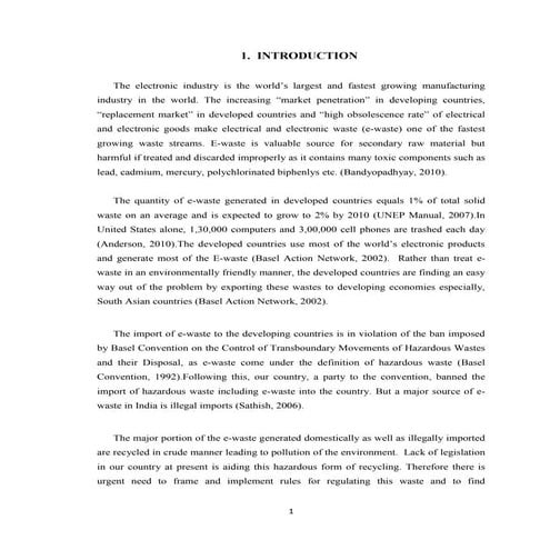 e-waste-management report