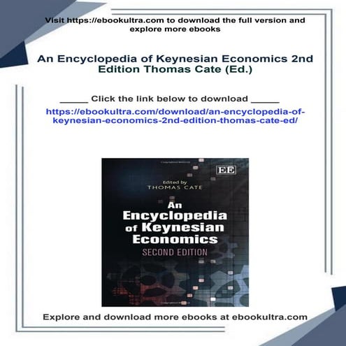 An Encyclopedia of Keynesian Economics 2nd Edition Thomas Cate (Ed.)