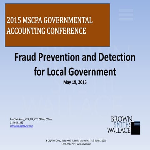 Fraud Prevention & Detection for Local Government | PPTX