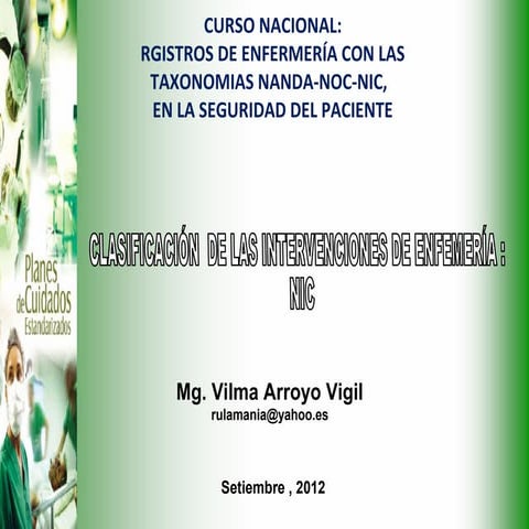 Clasificación intervenciones enfermería NIC - CICAT-SALUD