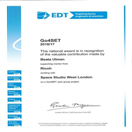 STEM Certificate PDF