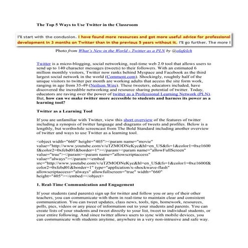 twitterinclassroom