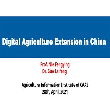 516719319-Nie-Fengying.pptxالارشاد الزراعي الرقمي | PPTX