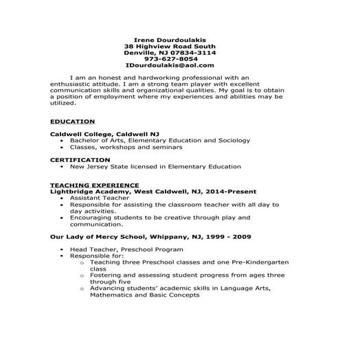 Resume-IreneDourdoulakis(revised).doc 2015