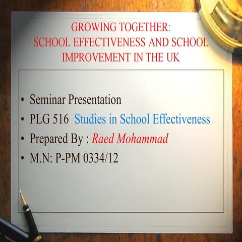 School Effectiveness