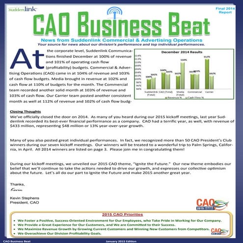 CAO Newsletter 2014 Final