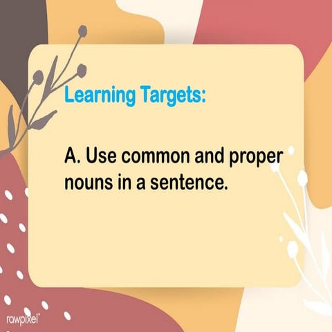 Proper Nouns and Common Nouns Detailed Lesson Plan | DOCX
