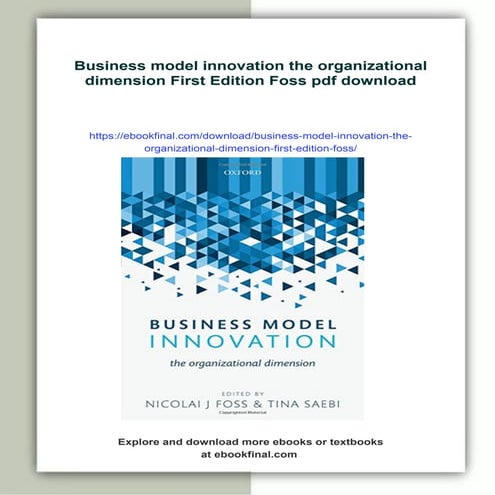 Business model innovation | PDF
