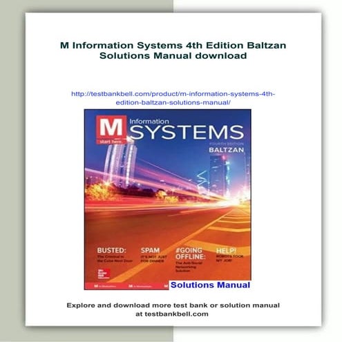 M Information Systems 4th Edition Baltzan Solutions Manual