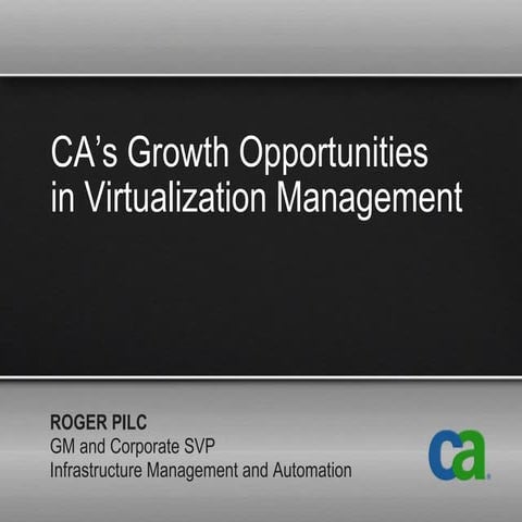 Analysts Brief VMware and CA on Enterprise Management Challenges 