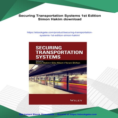 Securing Transportation Systems 1st Edition Simon Hakim | PDF