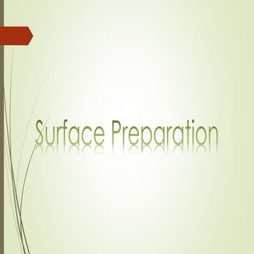 surface preparation