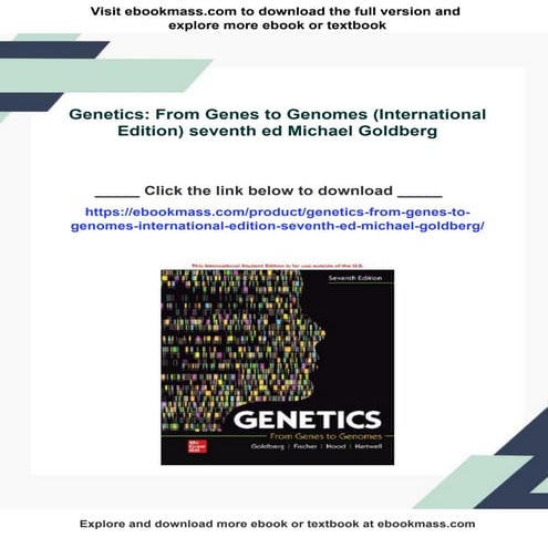 Genetics: From Genes to Genomes (International Edition) seventh ed ...