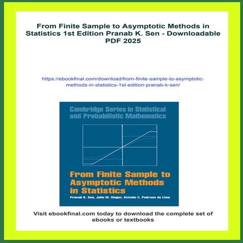 From Finite Sample to Asymptotic Methods in Statistics 1st Edition Pranab K. Sen