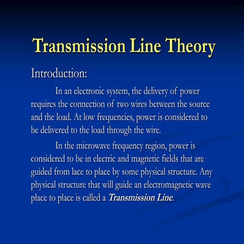 519_transmission line theory by vishnu.ppt