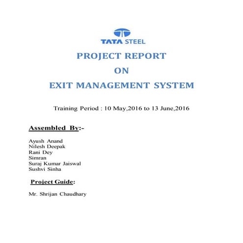 PROJECT REPORT
