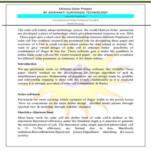 Extended eklavya solar | DOCX