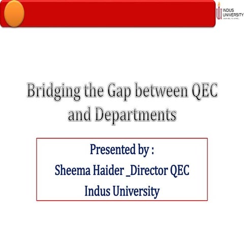 Bridging the Gap between QEC and Departments