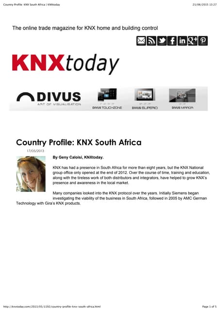 Country Profile: KNX South Africa | KNXtoday