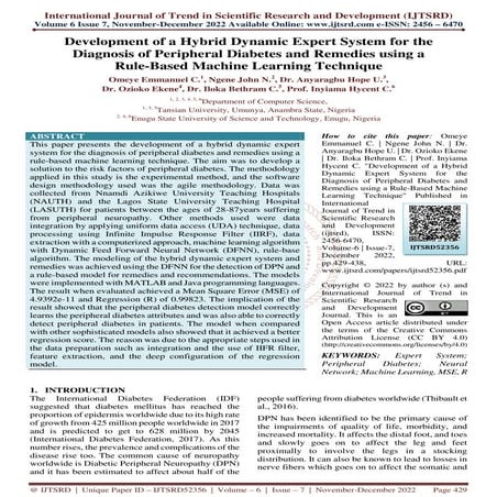 Development of a Hybrid Dynamic Expert System for the Diagnosis of Peripheral...