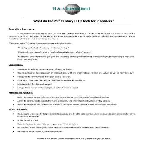 Leadership white paper