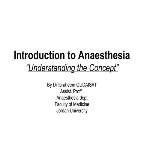 Stages of General Anaesthesia | PPTX