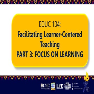 FACILITATING LEARNER-CENTERED TEACHING pptx