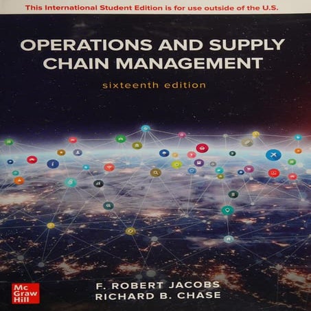 Operations and Supply Chain Management 16th Edition PDF | PDF