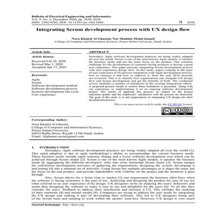 Integrating Scrum development process with UX design flow