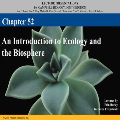Chapter 52 introductory biology course Camp
