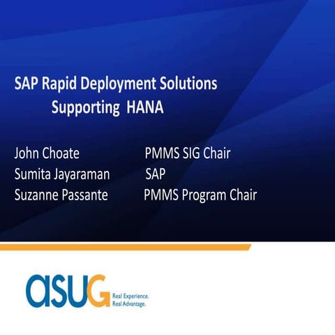 RDS Supporting SAP HANA