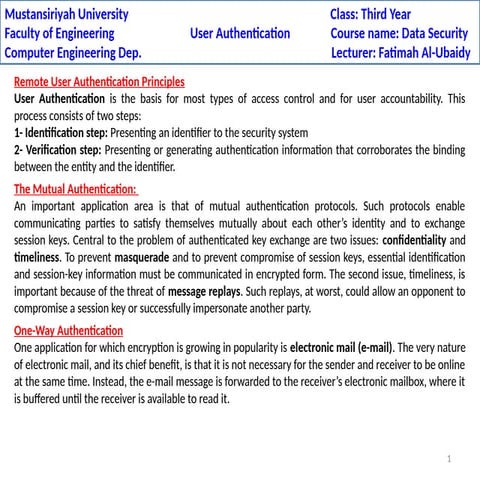 Comprehensive Overview of Remote User Authentication and Kerberos ...