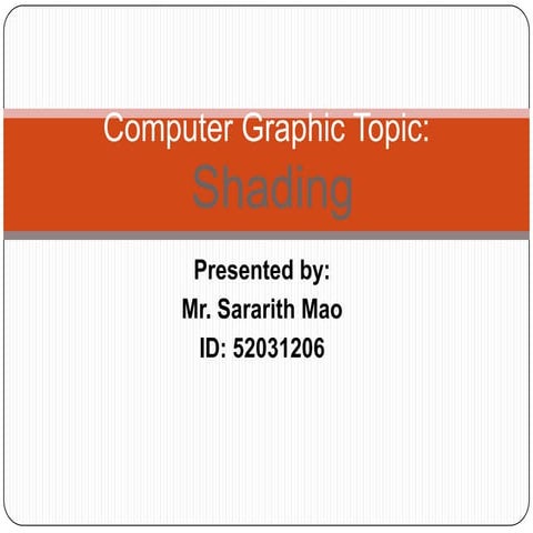 Shading for Computer Topics in Burapha University