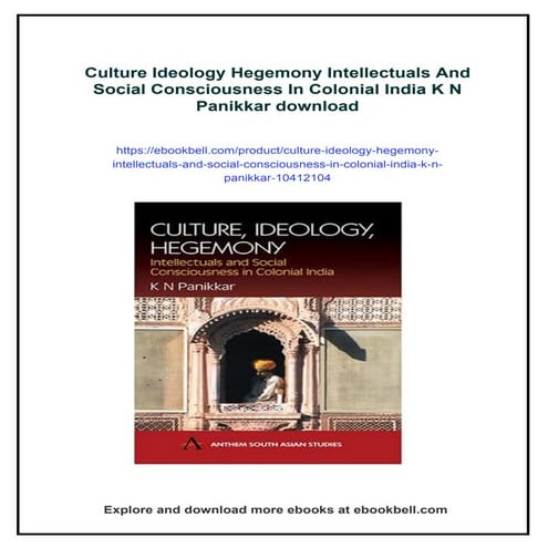 Culture Ideology Hegemony Intellectuals And Social Consciousness In ...