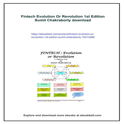 Fintech Evolution Or Revolution 1st Edition Sumit Chakraborty