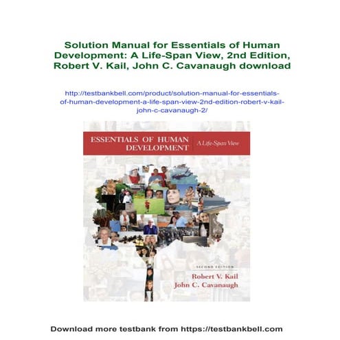 Solution Manual for Essentials of Human Development: A Life-Span View, 2nd Ed...