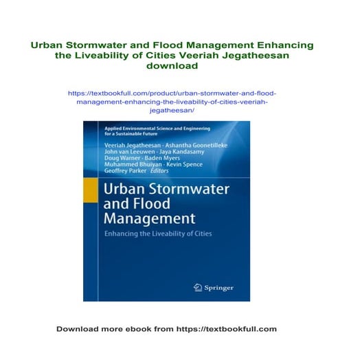 Urban Stormwater and Flood Management Enhancing the Liveability of ...