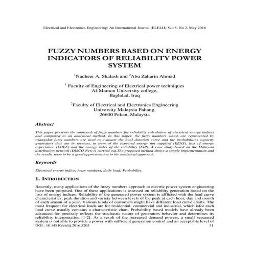 Power System Reliability Assessment Measures | PDF
