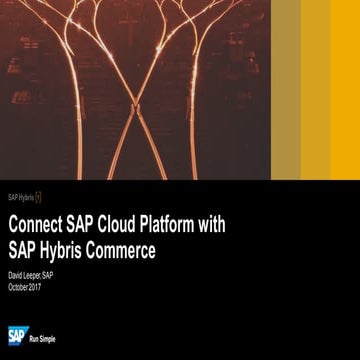 Connect SAP Cloud Platform with SAP Hybris Commerce