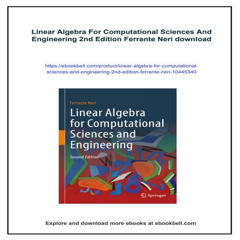 Linear Algebra For Computational Sciences And Engineering 2nd Edition ...