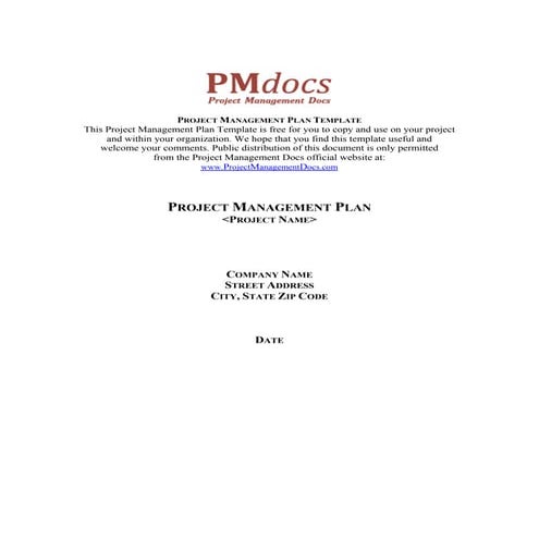Project Management Plan Templatewww.ProjectManagementDocs.com.docx