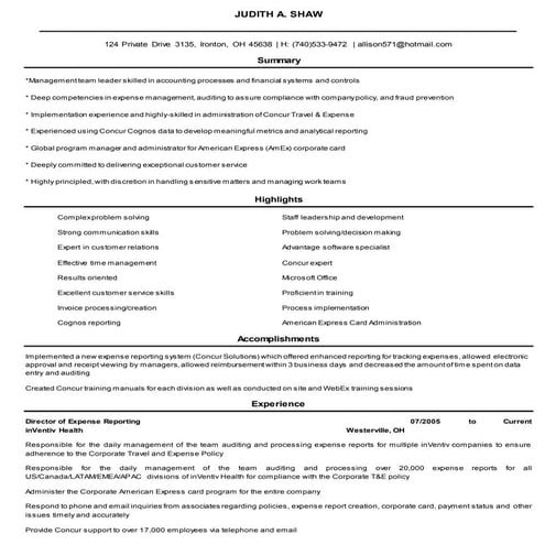 Judith A Shaw Resume 12-30-16