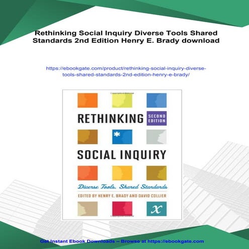 Rethinking Social Inquiry Diverse Tools Shared Standards 2nd Edition ...