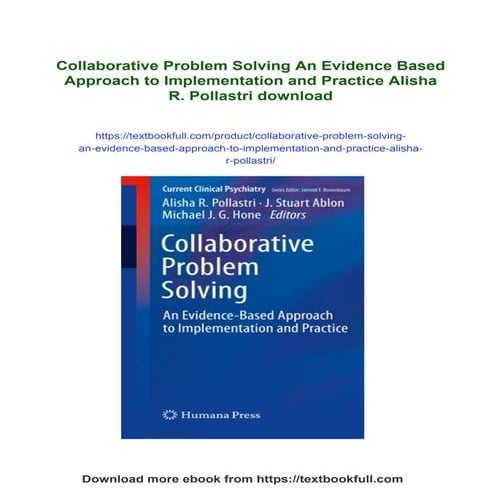 Collaborative Problem Solving An Evidence Based Approach to ...