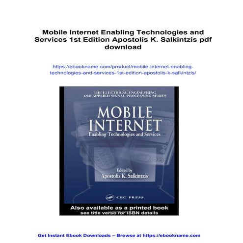 Enabling Technologies for Mobile Services The MobiLife Book 1st Edition ...